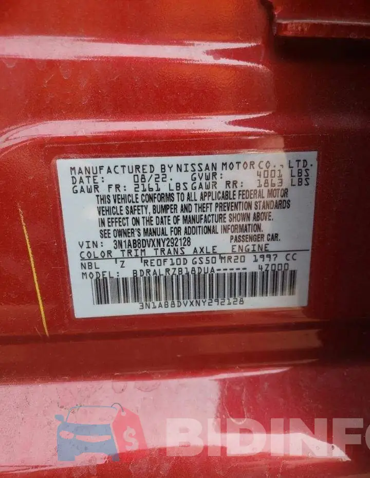 3N1AB8DVXNY292128 Photo# 13