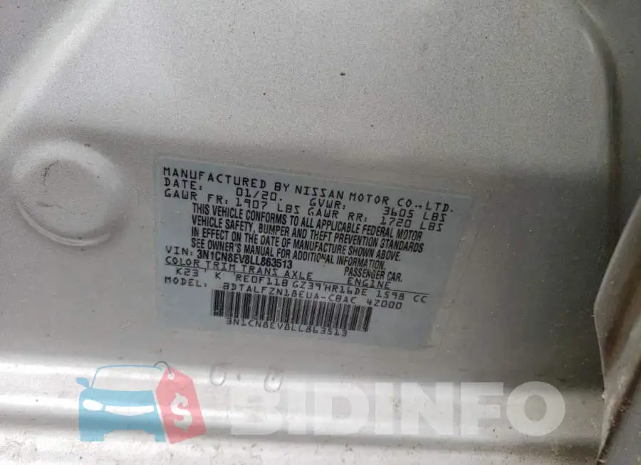 3N1CN8EV8LL863513 Photo# 12