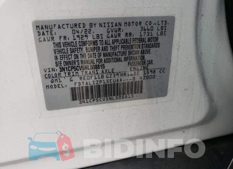 3N1CP5CV5NL508815 Photo# 12