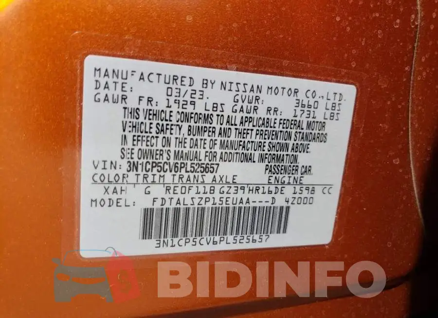 3N1CP5CV6PL525657 Photo# 13