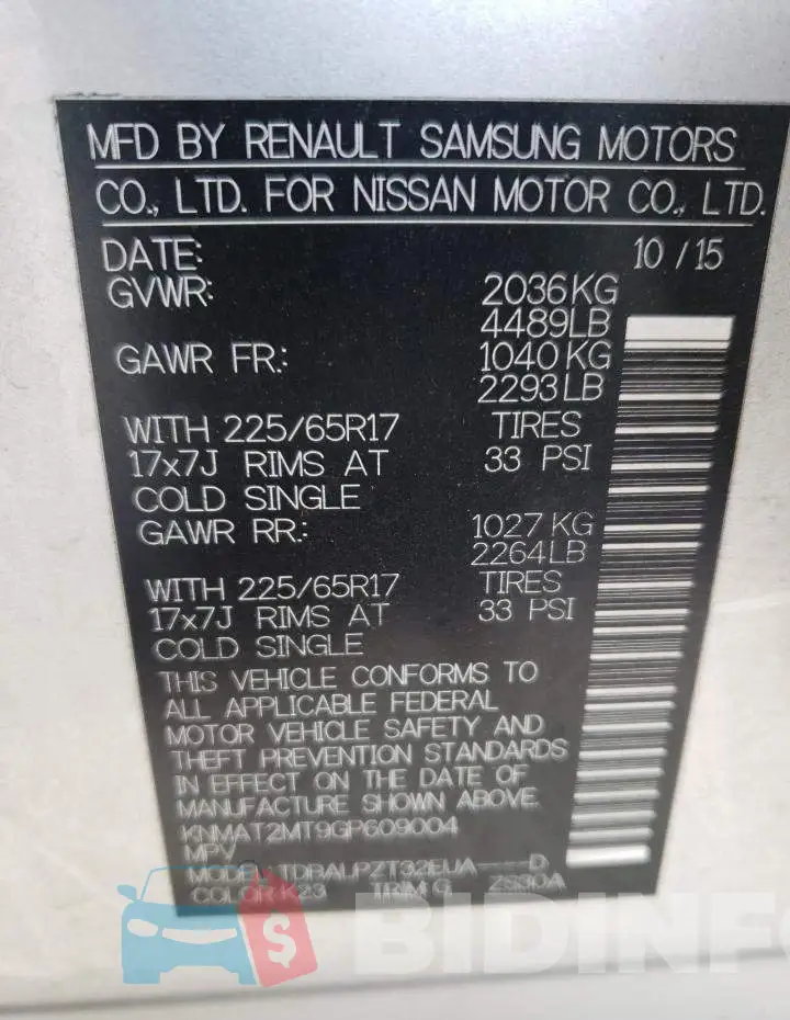 KNMAT2MT9GP609004 Photo# 14