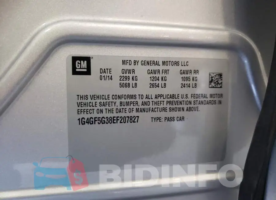 1G4GF5G38EF207827 Photo# 12