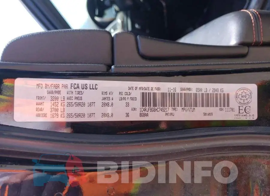 1C4RJFBG6HC745217 Photo# 14