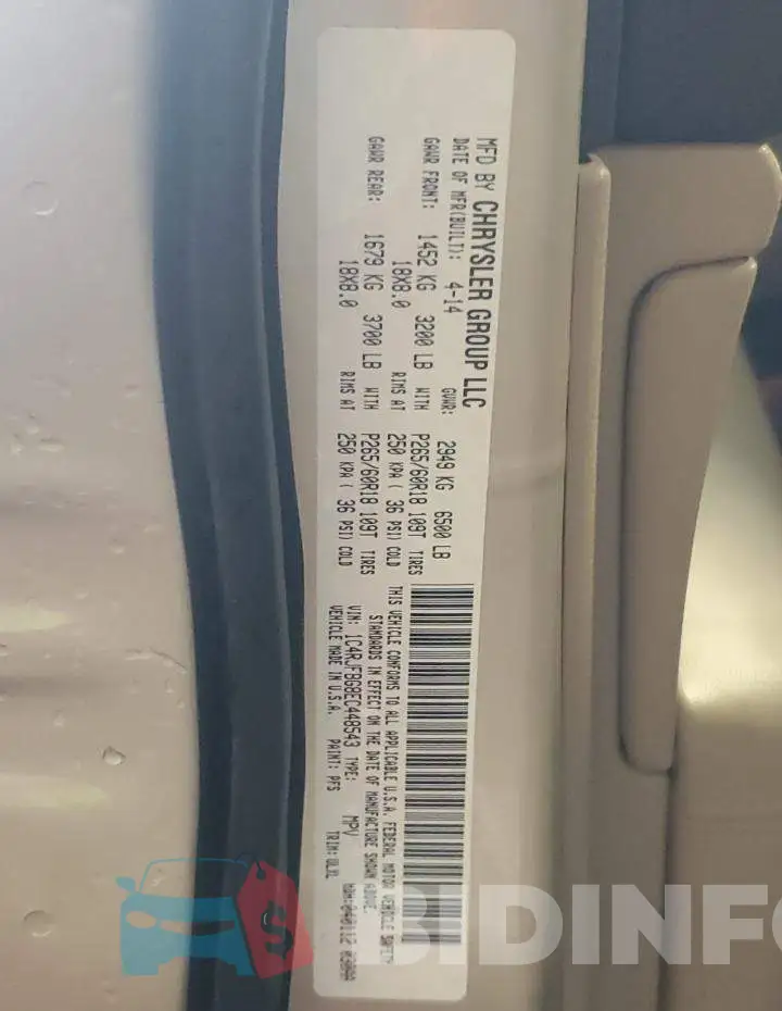1C4RJFBG8EC448543 Photo# 13