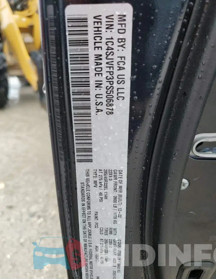 1C4SJVFP3PS506878 Photo# 14