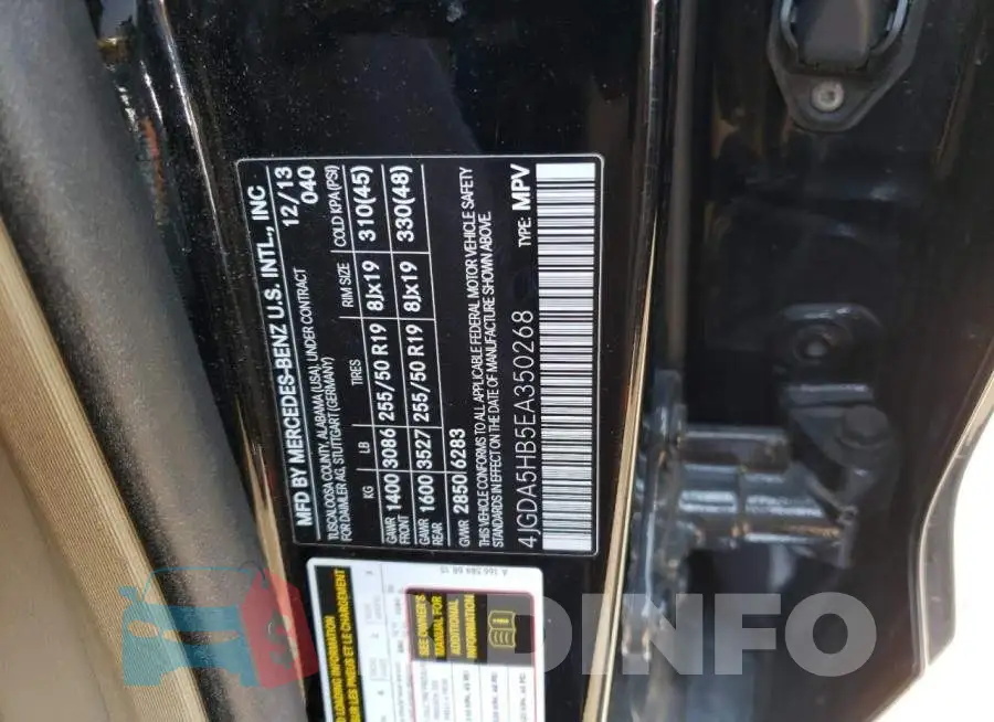 4JGDA5HB5EA350268 Photo# 13