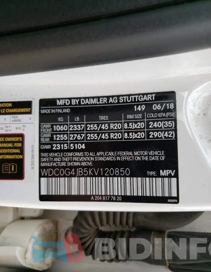 WDC0G4JB5KV120850 Photo# 13