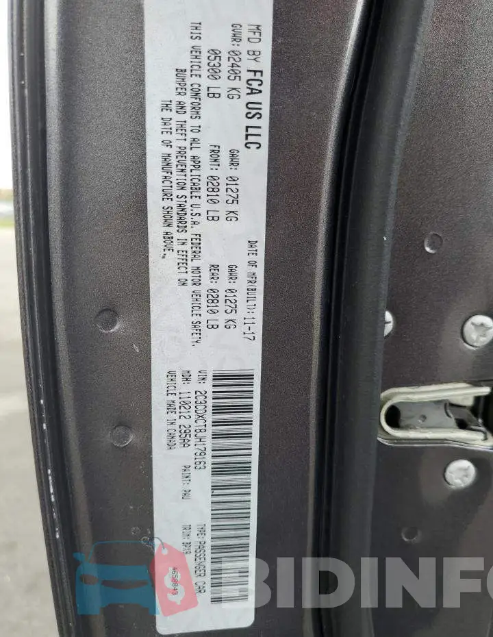 2C3CDXCT8JH179163 Photo# 13