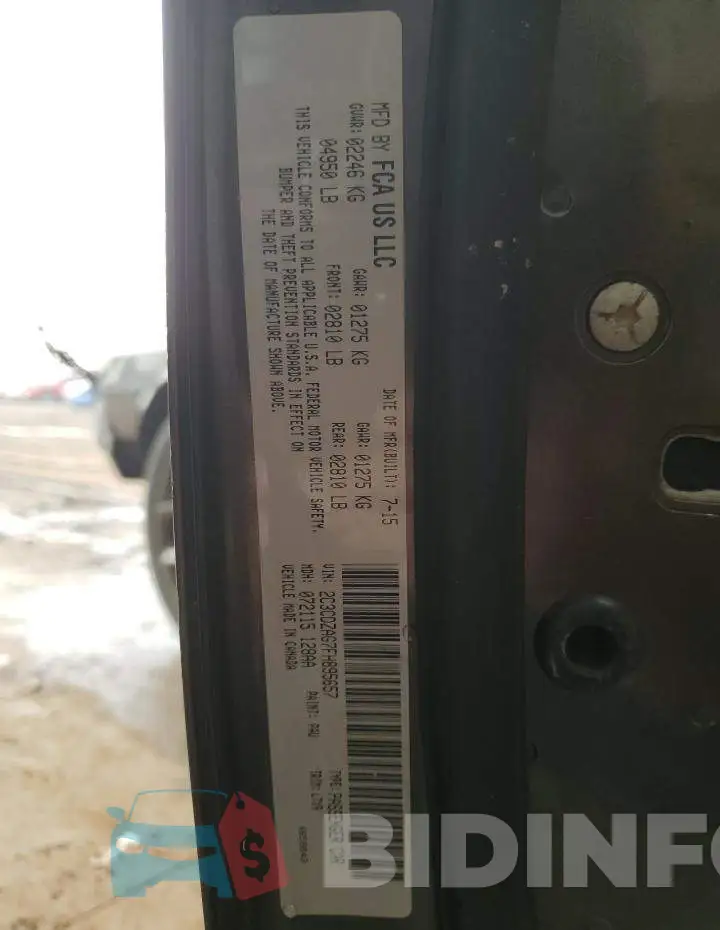 2C3CDZAG7FH895657 Photo# 13
