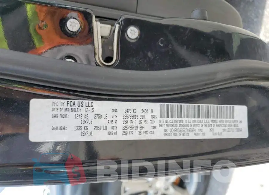 3C4PDCGG5GT185974 Photo# 12