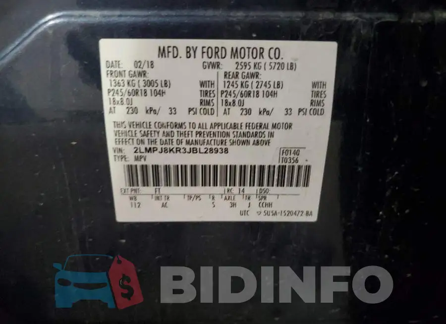 2LMPJ8KR3JBL28938 Photo# 14