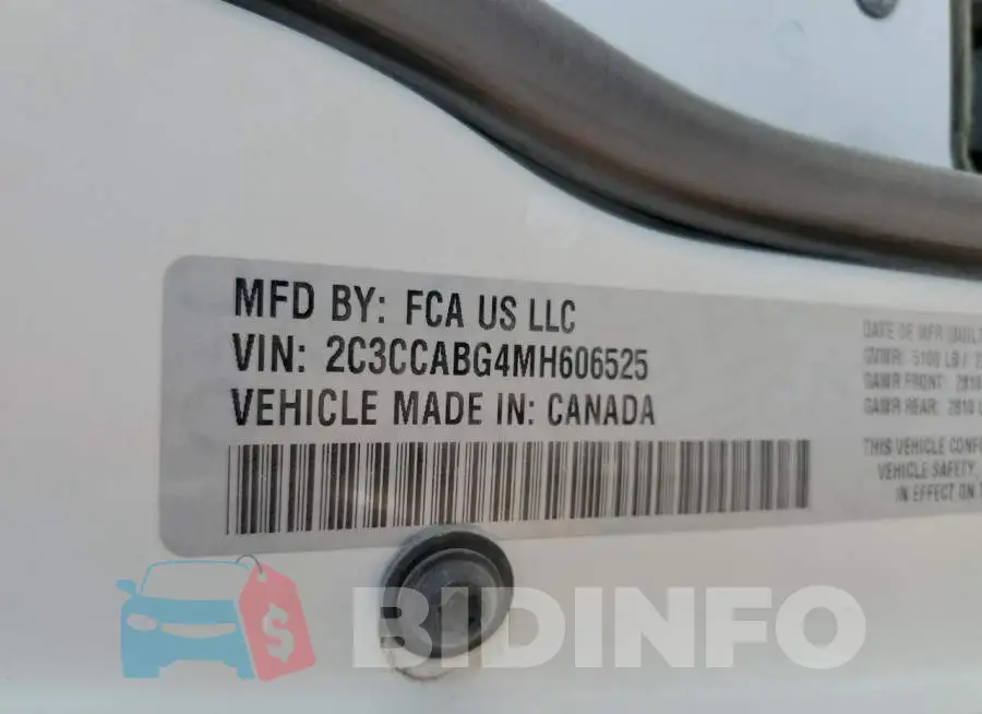 2C3CCABG4MH606525 Photo# 12