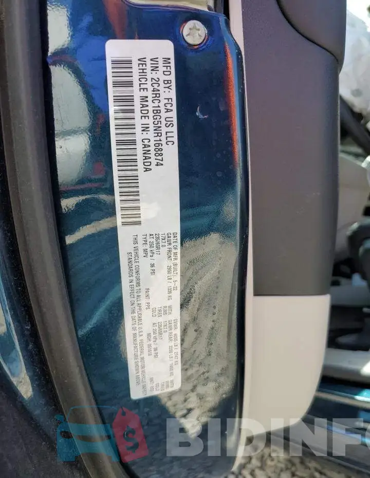2C4RC1BG5NR168874 Photo# 13