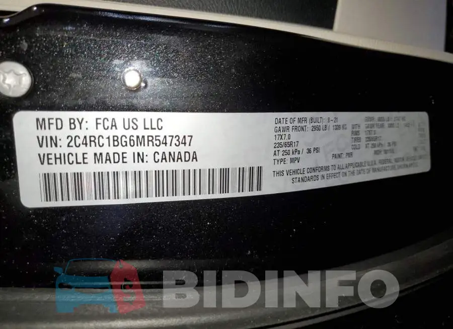 2C4RC1BG6MR547347 Photo# 13