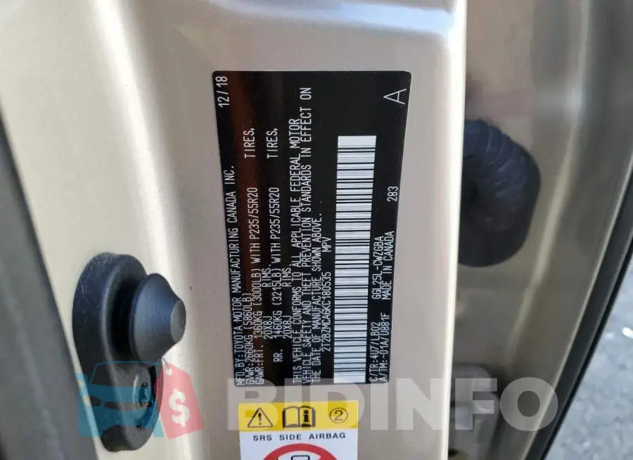 2T2BZMCA6KC180535 Photo# 13