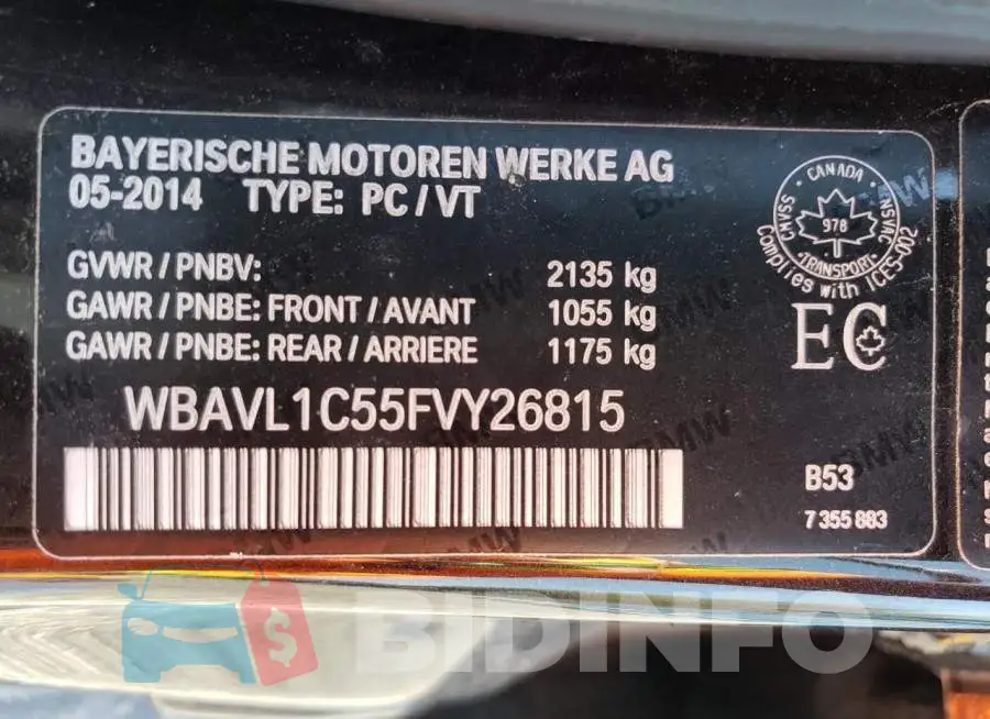 WBAVL1C55FVY26815 Photo# 13