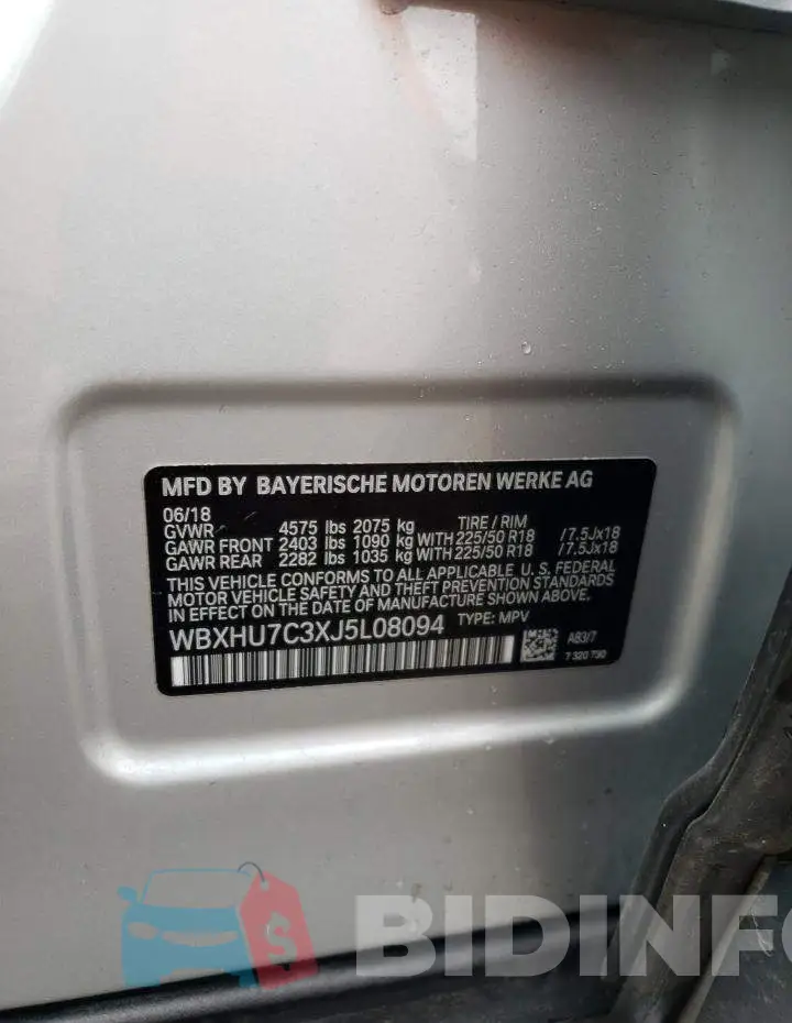 WBXHU7C3XJ5L08094 Photo# 13