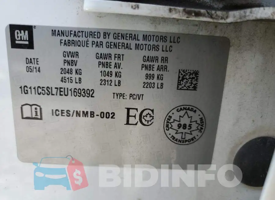 1G11C5SL7EU169392 Photo# 12