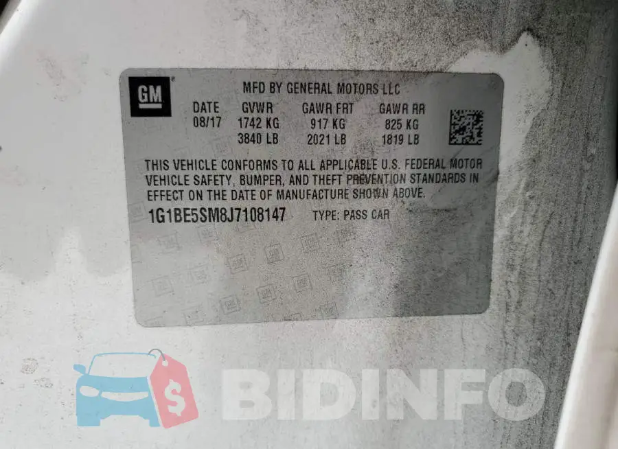 1G1BE5SM8J7108147 Photo# 12