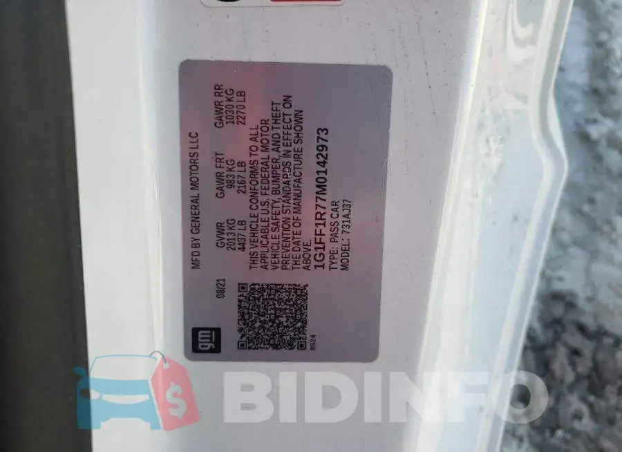 1G1FF1R77M0142973 Photo# 12