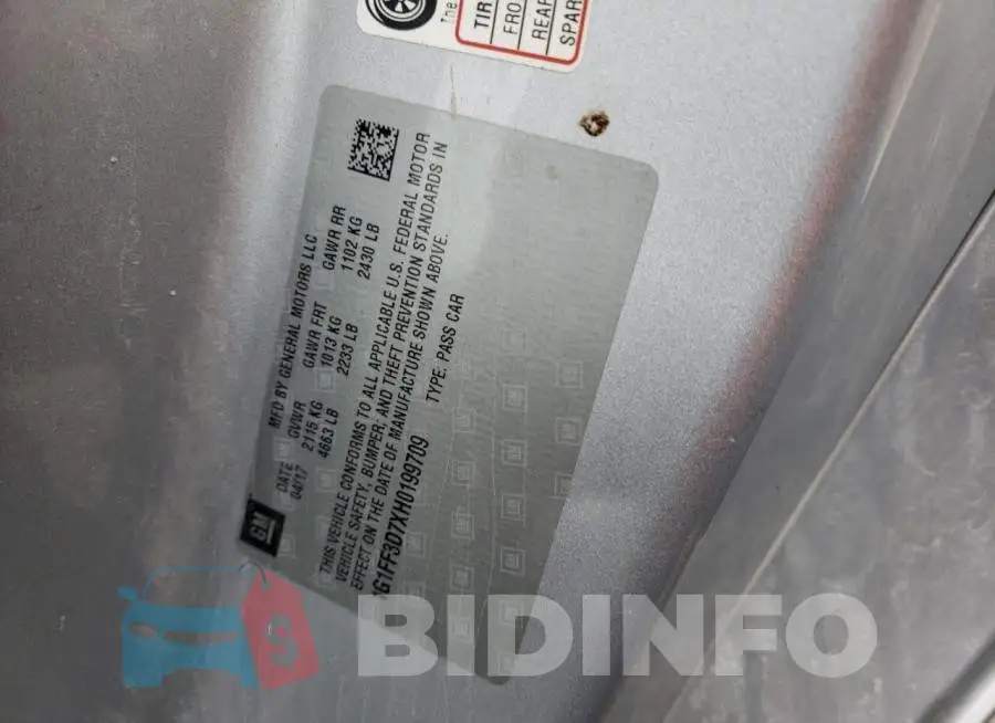 1G1FF3D7XH0199709 Photo# 12