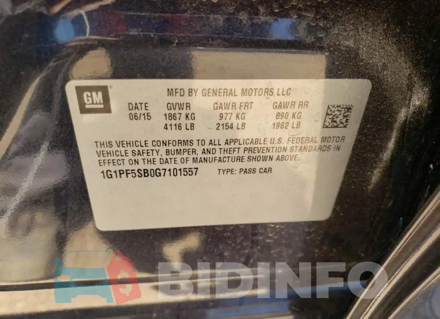 1G1PF5SB0G7101557 Photo# 12