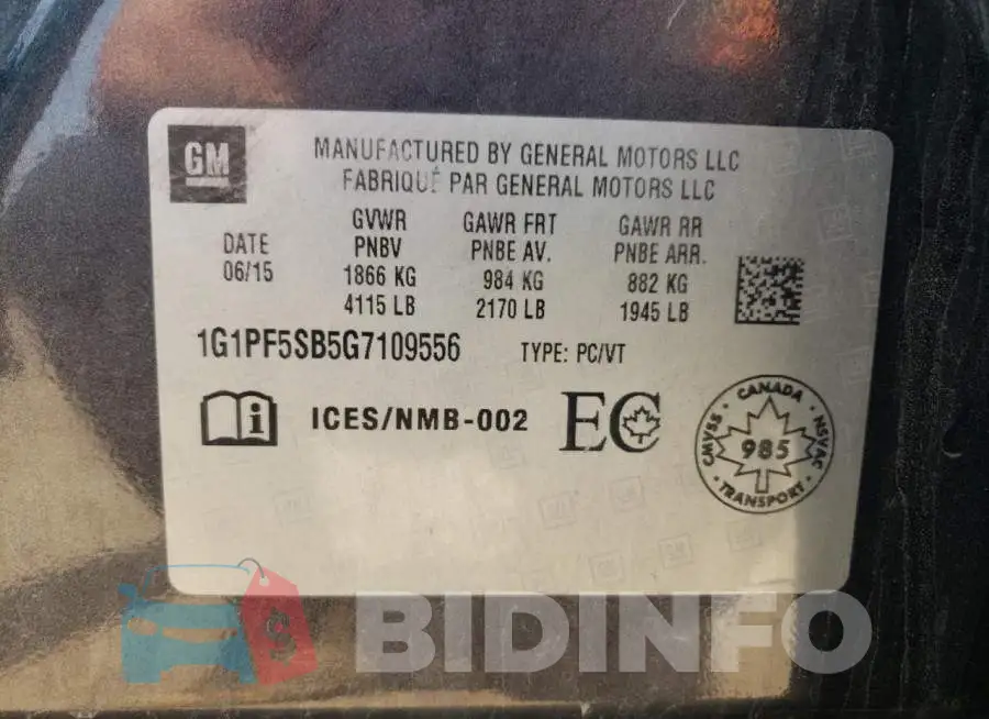 1G1PF5SB5G7109556 Photo# 13