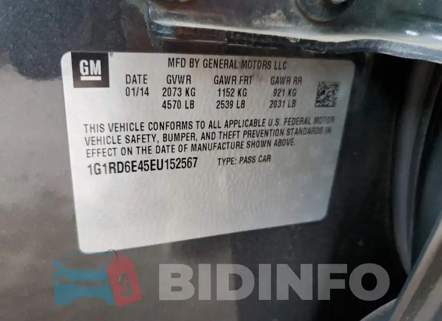 1G1RD6E45EU152567 Photo# 12