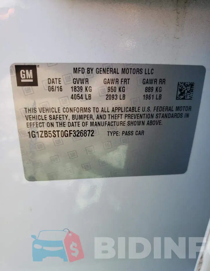 1G1ZB5ST0GF326872 Photo# 12