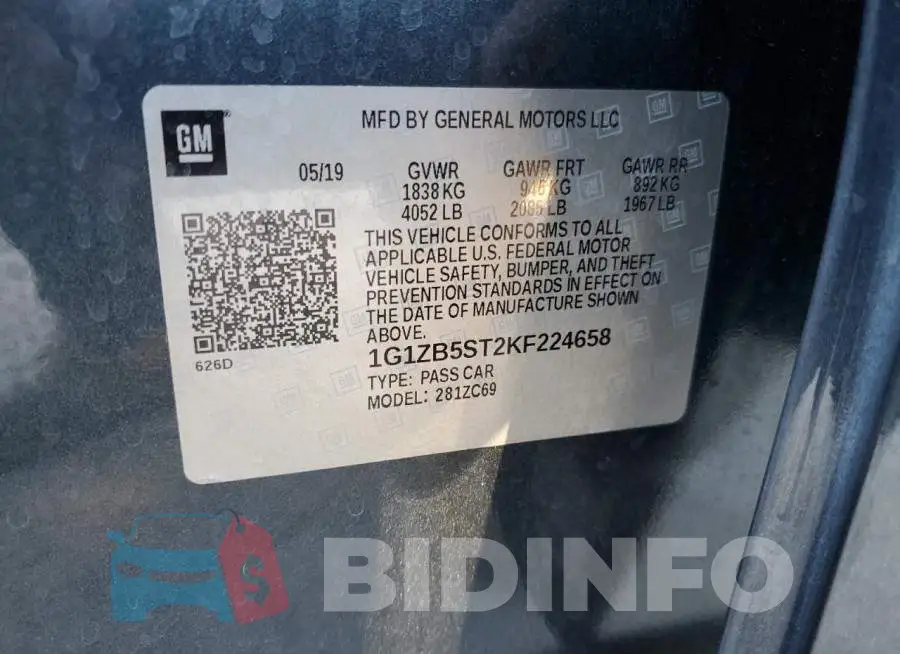 1G1ZB5ST2KF224658 Photo# 12