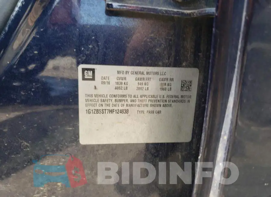 1G1ZB5ST7HF124838 Photo# 13