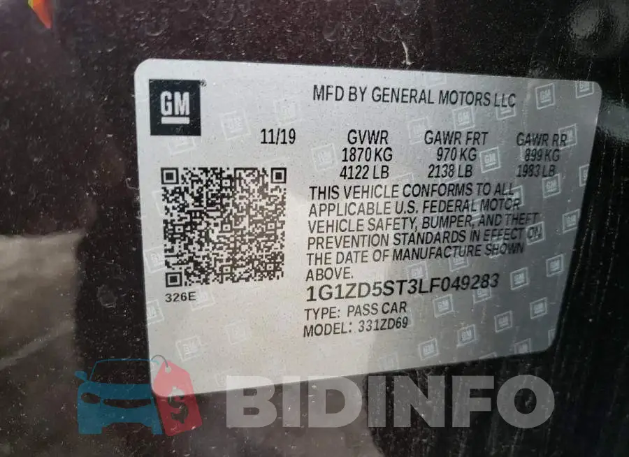 1G1ZD5ST3LF049283 Photo# 12