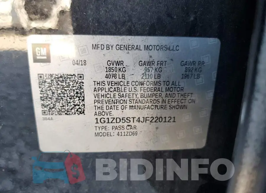 1G1ZD5ST4JF220121 Photo# 10
