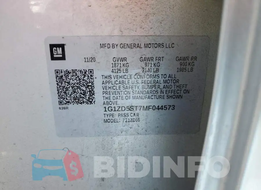1G1ZD5ST7MF044573 Photo# 12