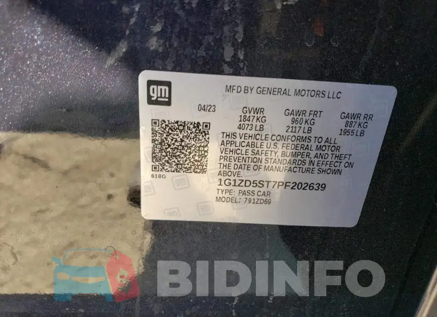 1G1ZD5ST7PF202639 Photo# 12