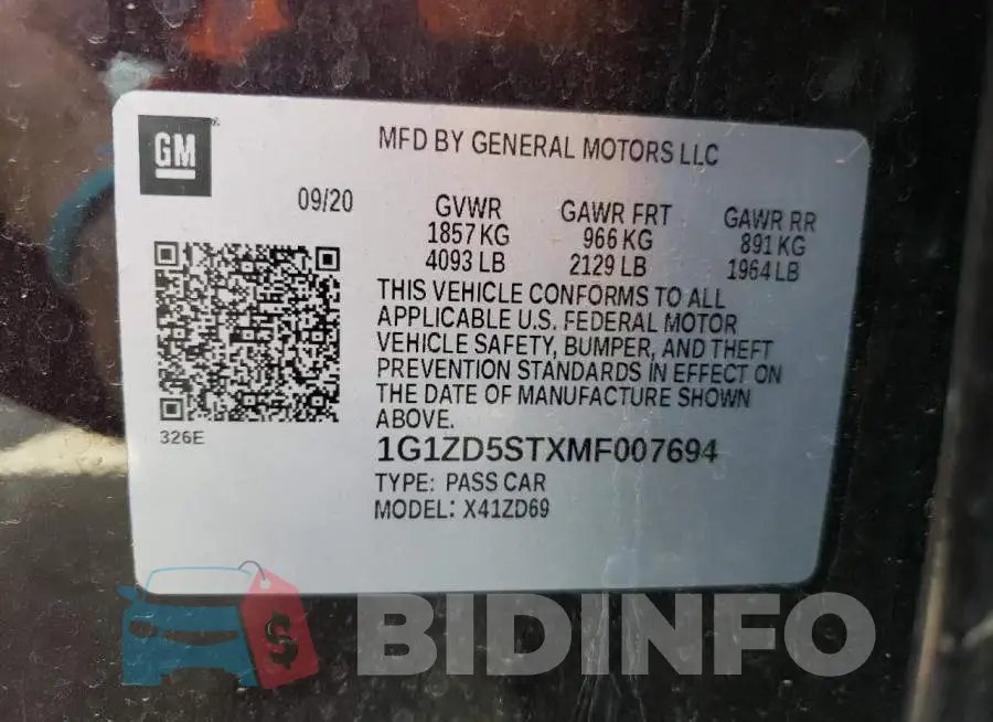 1G1ZD5STXMF007694 Photo# 13