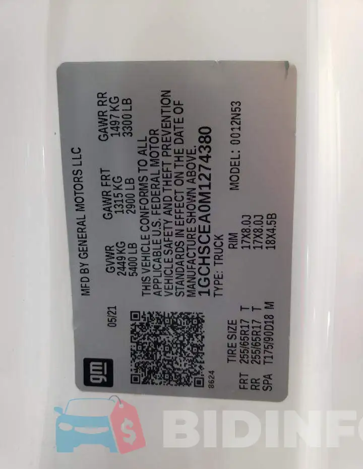 1GCHSCEA0M1274380 Photo# 13
