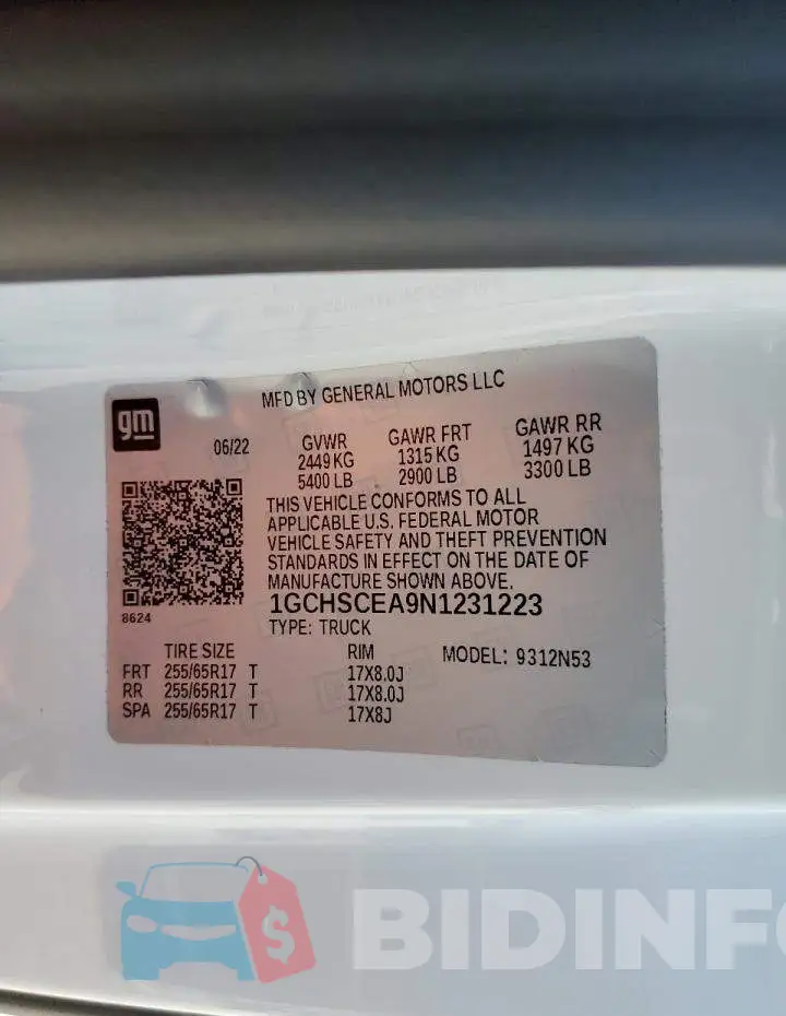 1GCHSCEA9N1231223 Photo# 13