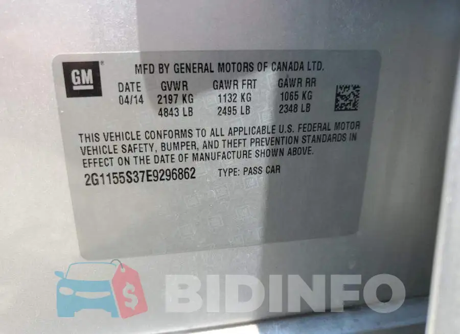 2G1155S37E9296862 Photo# 12