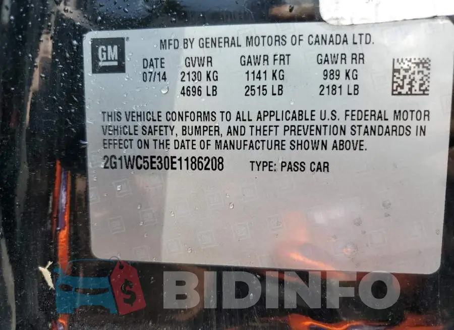 2G1WC5E30E1186208 Photo# 12