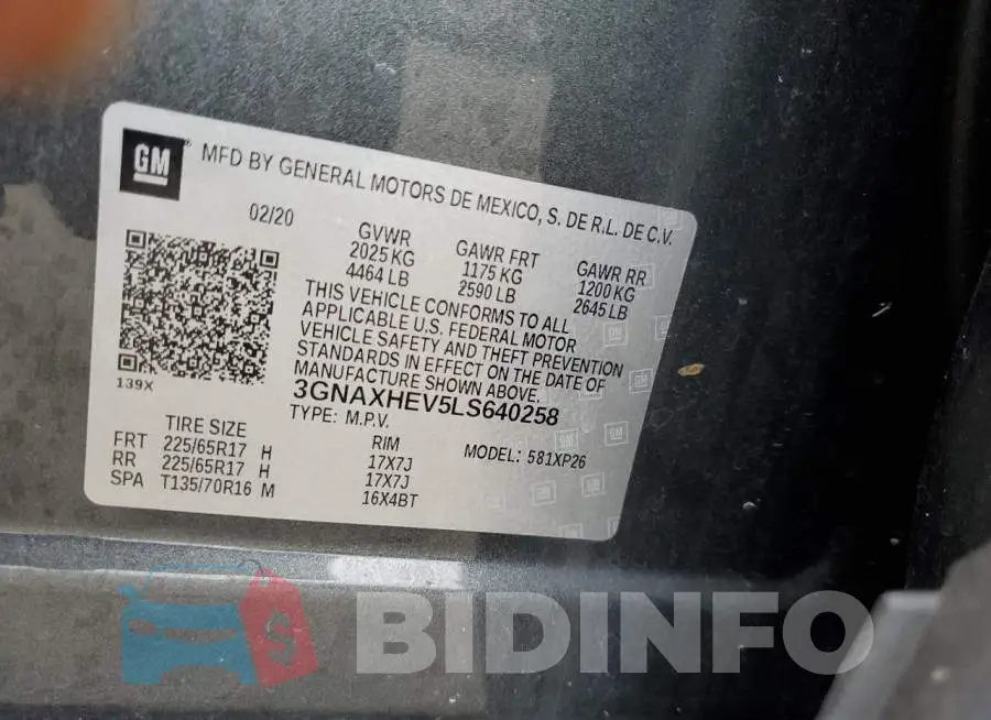 3GNAXHEV5LS640258 Photo# 13