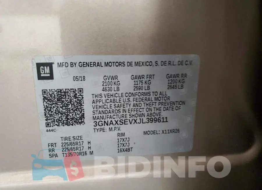 3GNAXSEVXJL399611 Photo# 13