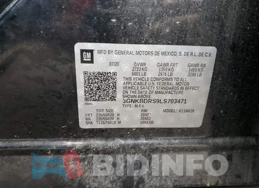 3GNKBDRS9LS703471 Photo# 14