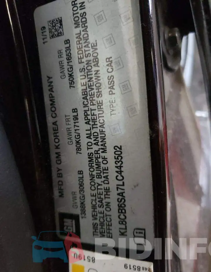 KL8CB6SA7LC443502 Photo# 12
