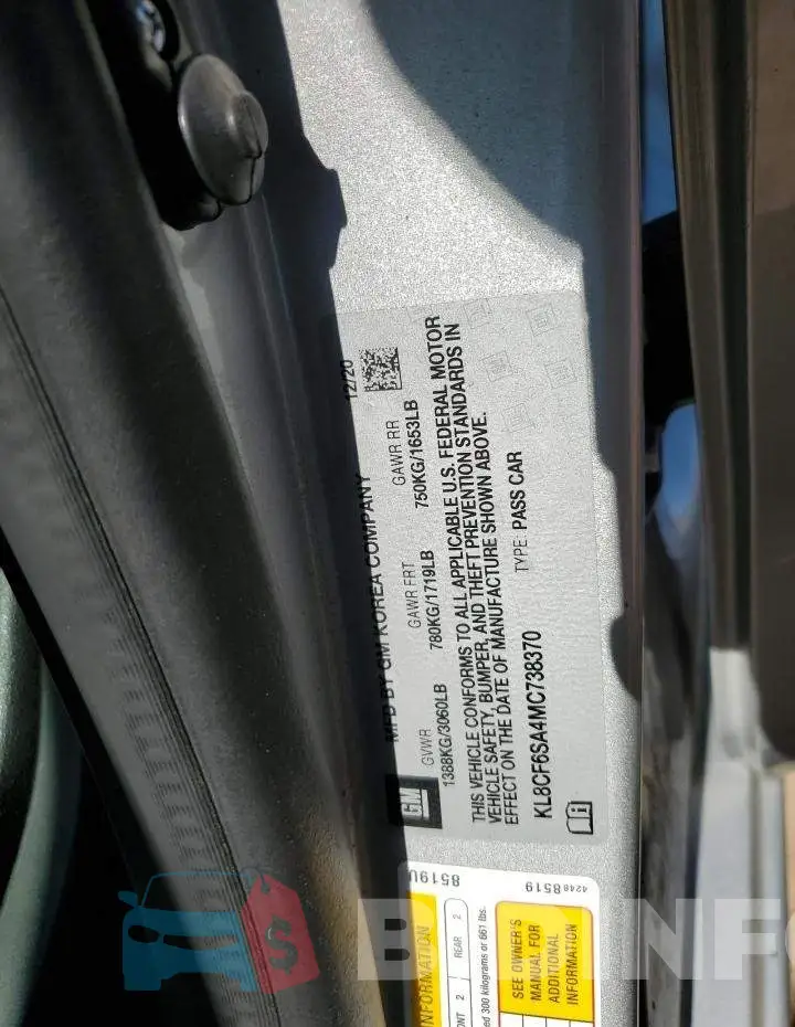 KL8CF6SA4MC738370 Photo# 12