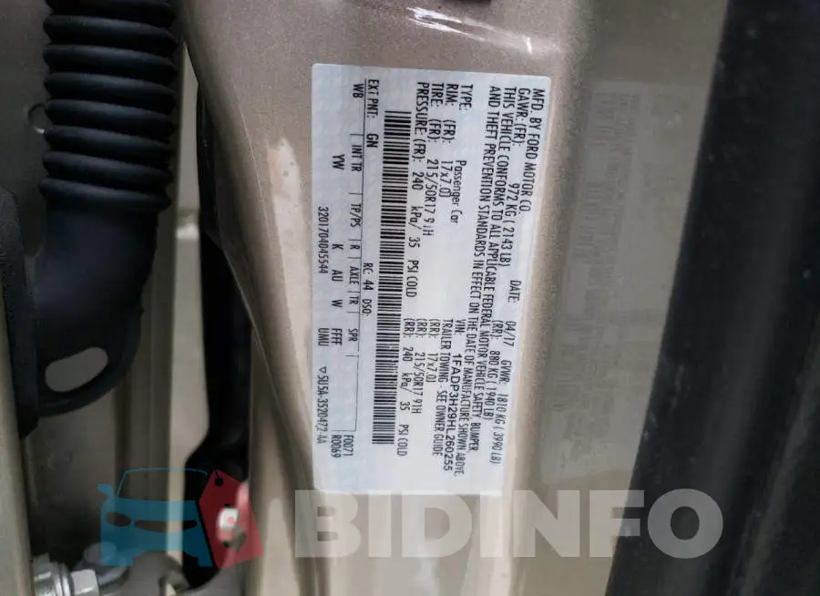 1FADP3H29HL260255 Photo# 12