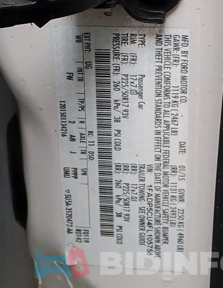1FADP5CU4FL105758 Photo# 13