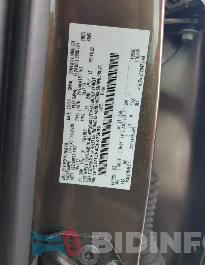 1FTEW1CF4GFA75639 Photo# 12