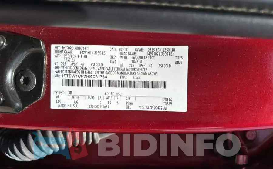1FTEW1CP7HKC81734 Photo# 10