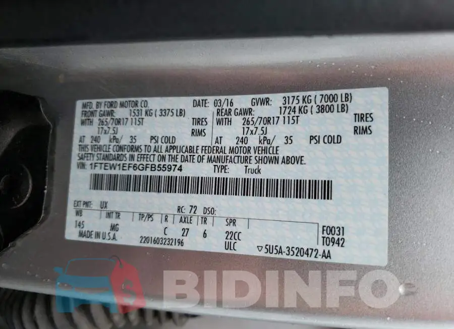 1FTEW1EF6GFB55974 Photo# 12